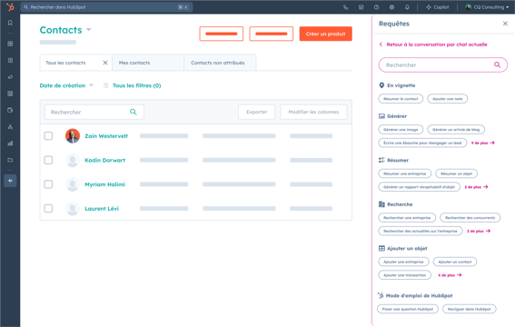 Prompt pour une utiliser l'assistant IA Copilot